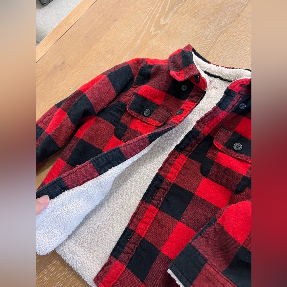 Boys Christmas shirt bundle 18 months buffalo plaid and gingham little co - Picture 2 of 4